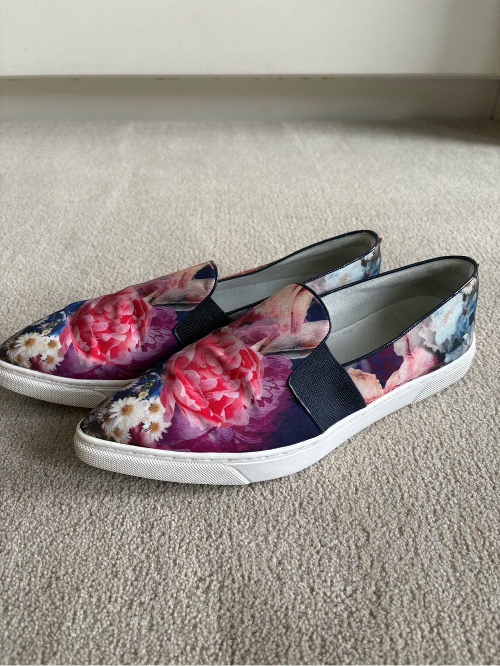 Ted Baker Floral Slip-On Mules in Pink and Blue